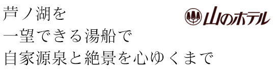 芦ノ湖を一望できる湯船で自家源泉と絶景を心ゆくまで